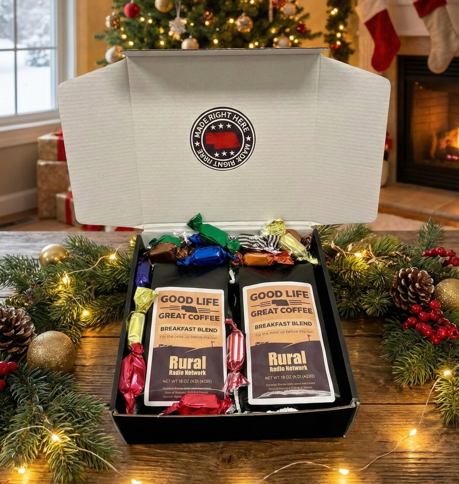 Good Life. Great Coffee – Nebraska Coffee & Chocolate Gift Box